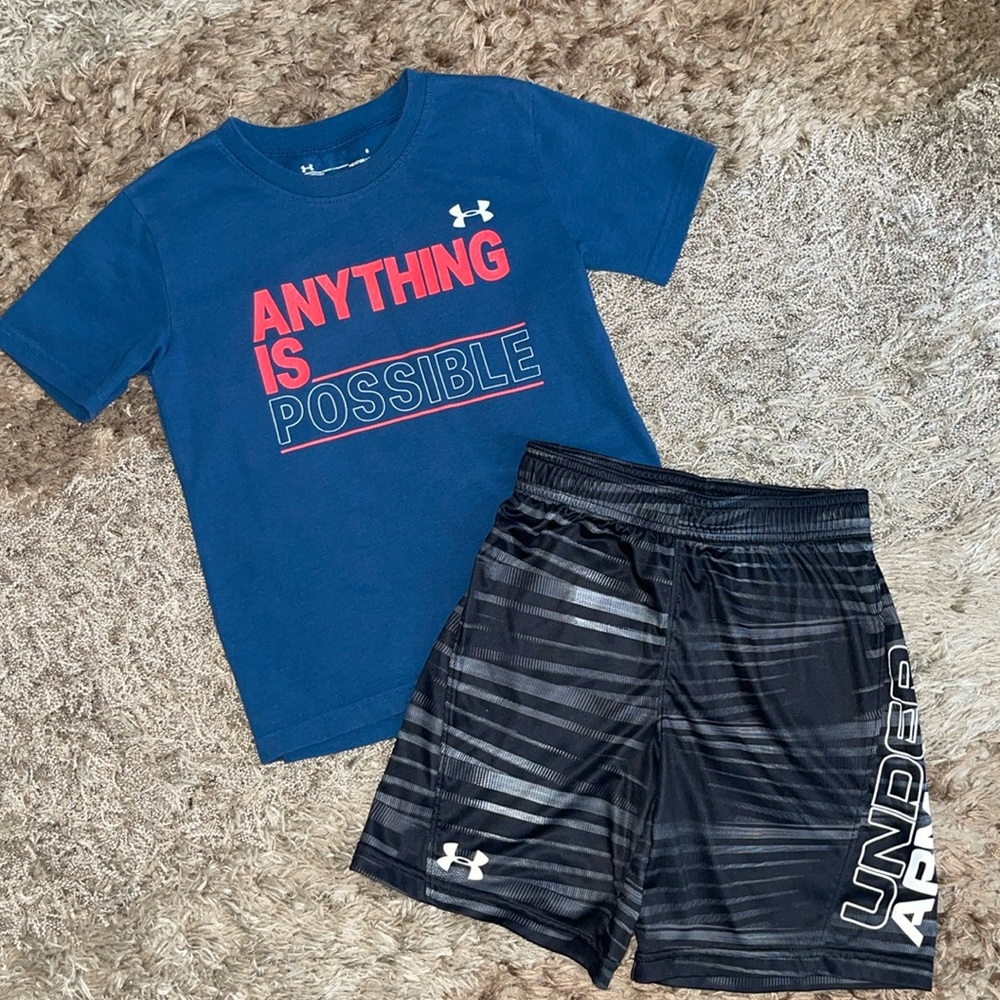 Size 6 Under Armour Short & Shirt Set
